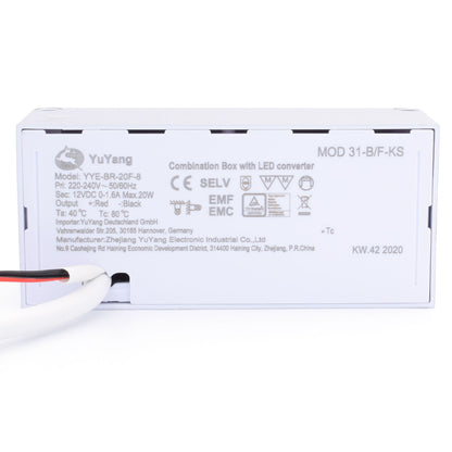 YuYang- Steckdose MOD 31-B/F-KS mit LED-Konverter