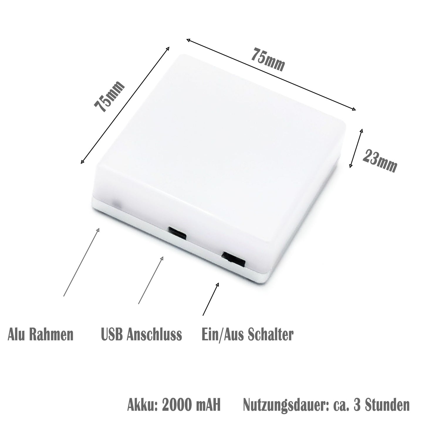 YuYang Messina Magnet LED Akku 6500K