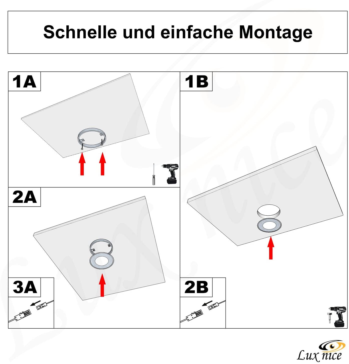 YuYang Stella LED Einbauspot Warmweiß - Nur Leuchte