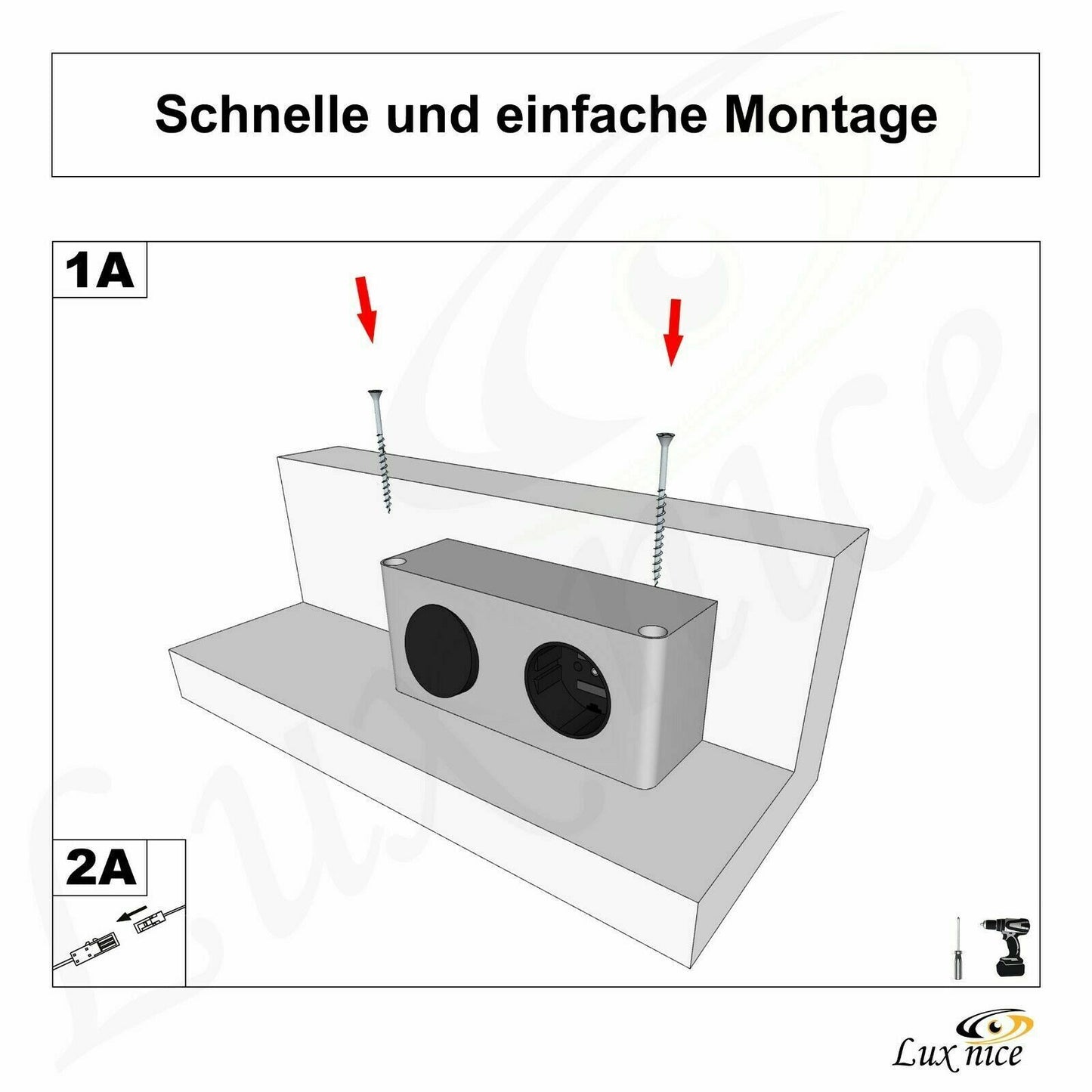 YuYang- Steckdose MOD 31G Kombi Box mit LED-Konverter