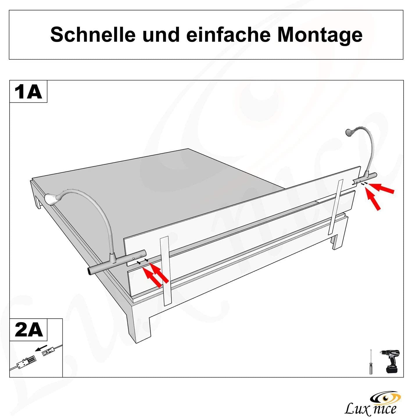 Calla LED Bettleuchte 2er Set(YYD-DF-E)