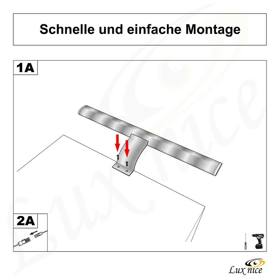 YuYang Oval 600mm LED Aufbauleuchte 6500K Kaltweiß