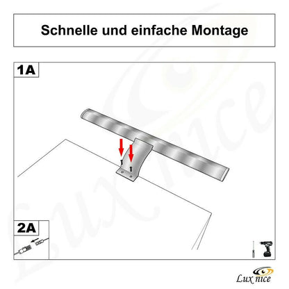 YuYang Oval 600mm LED Aufbauleuchte 6500K Kaltweiß