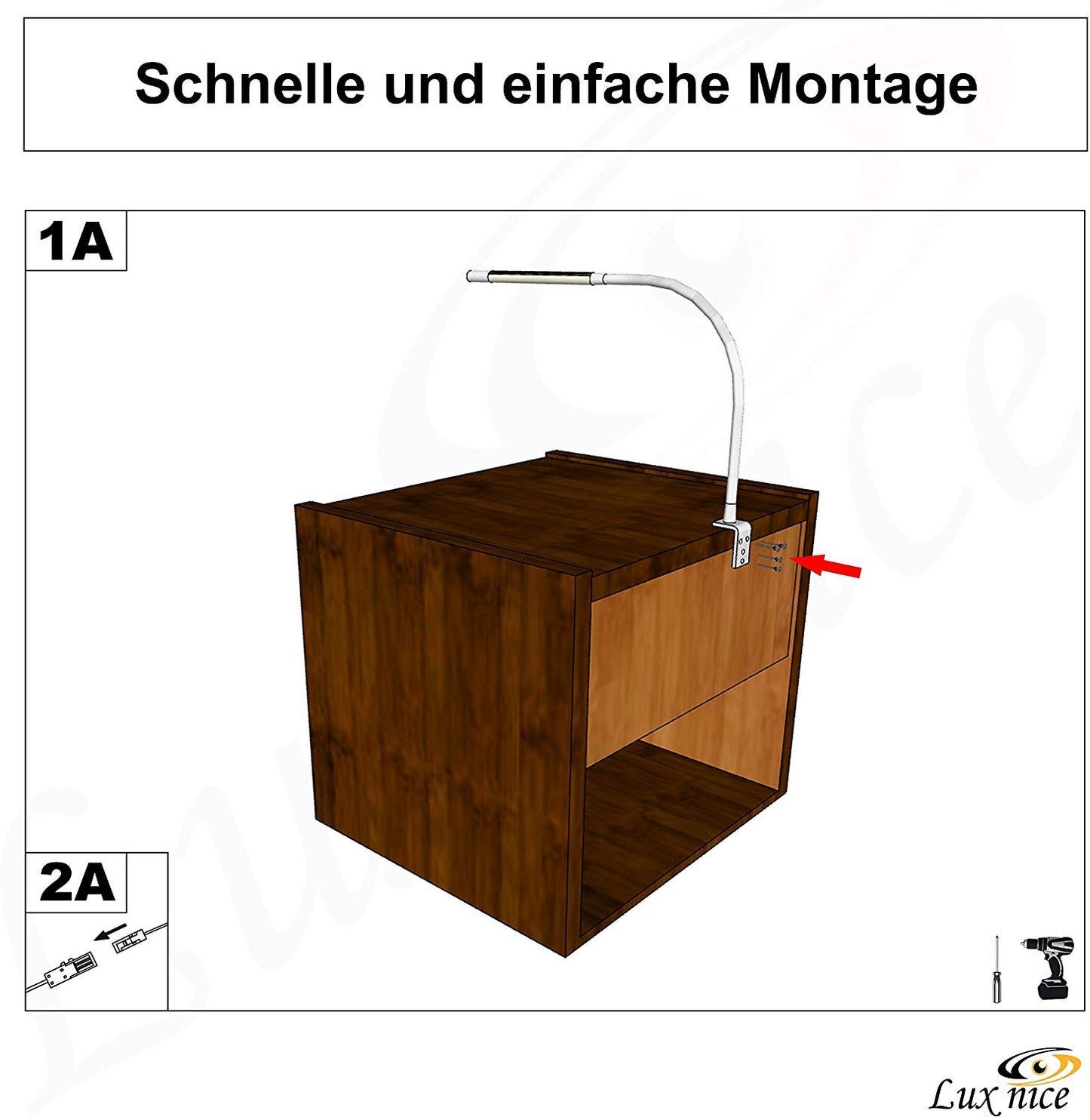 Dorina LED Bettleuchte 2er-Set